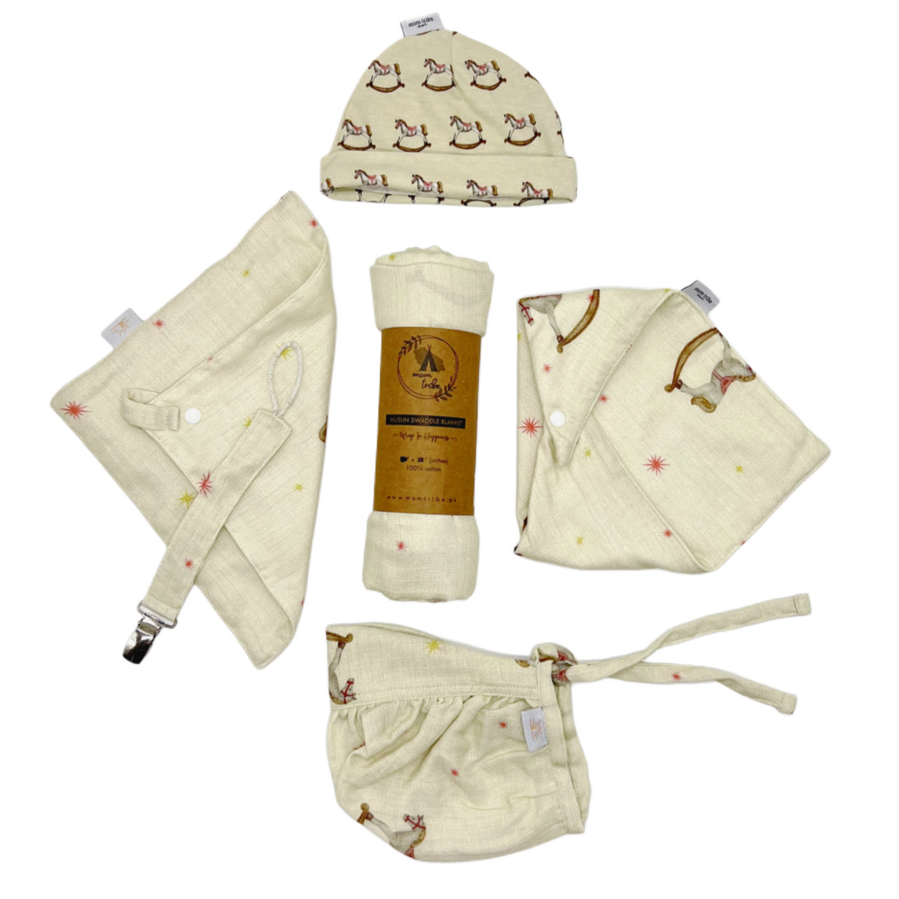 HORSE MUSLIN SWADDLE MTM