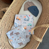 BEAR HUGS & DIGGERS FLANNEL SWADDLE MTM