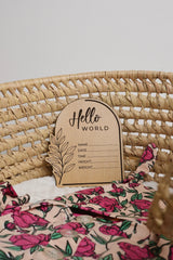 HELLO WORLD WOODEN PLAQUE MTM