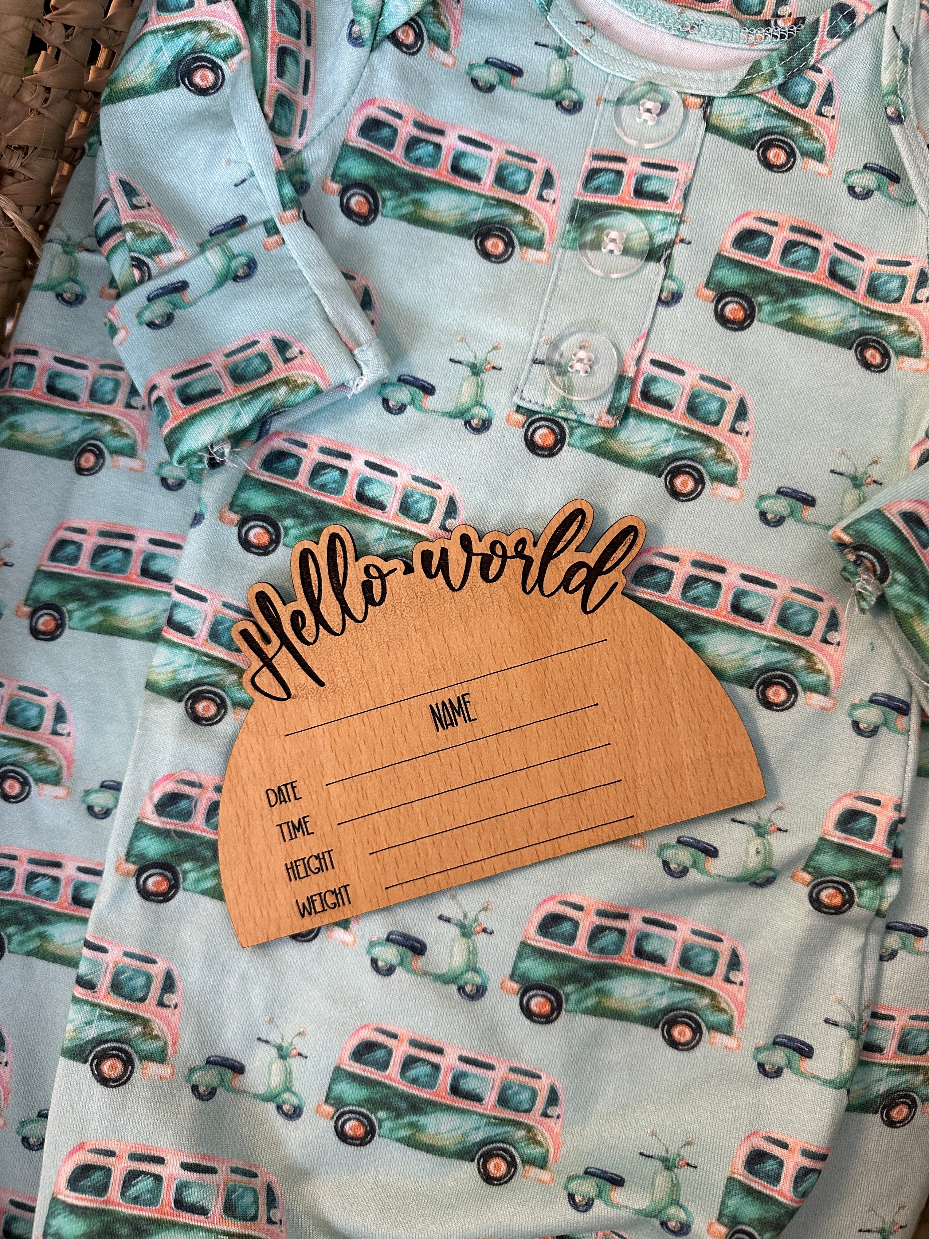 HELLO WORLD WOODEN PLAQUE MTM