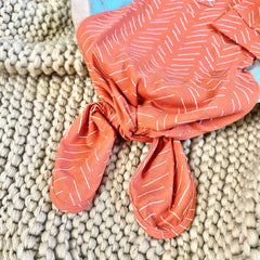 ORANGE LEAVES KNOTTED JERSEY GOWN MTM