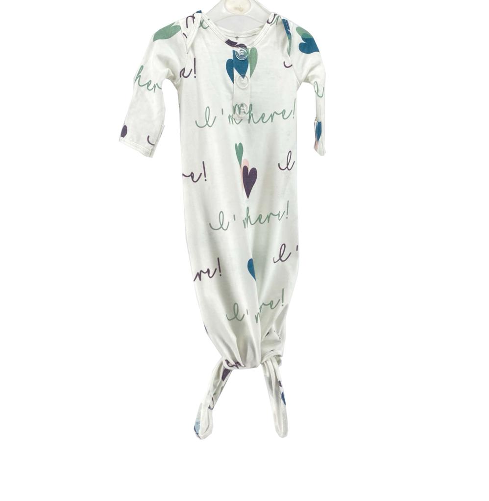 I'M HERE KNOTTED JERSEY GOWN MTM