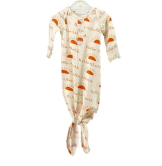 HELLO WORLD KNOTTED JERSEY GOWN MTM