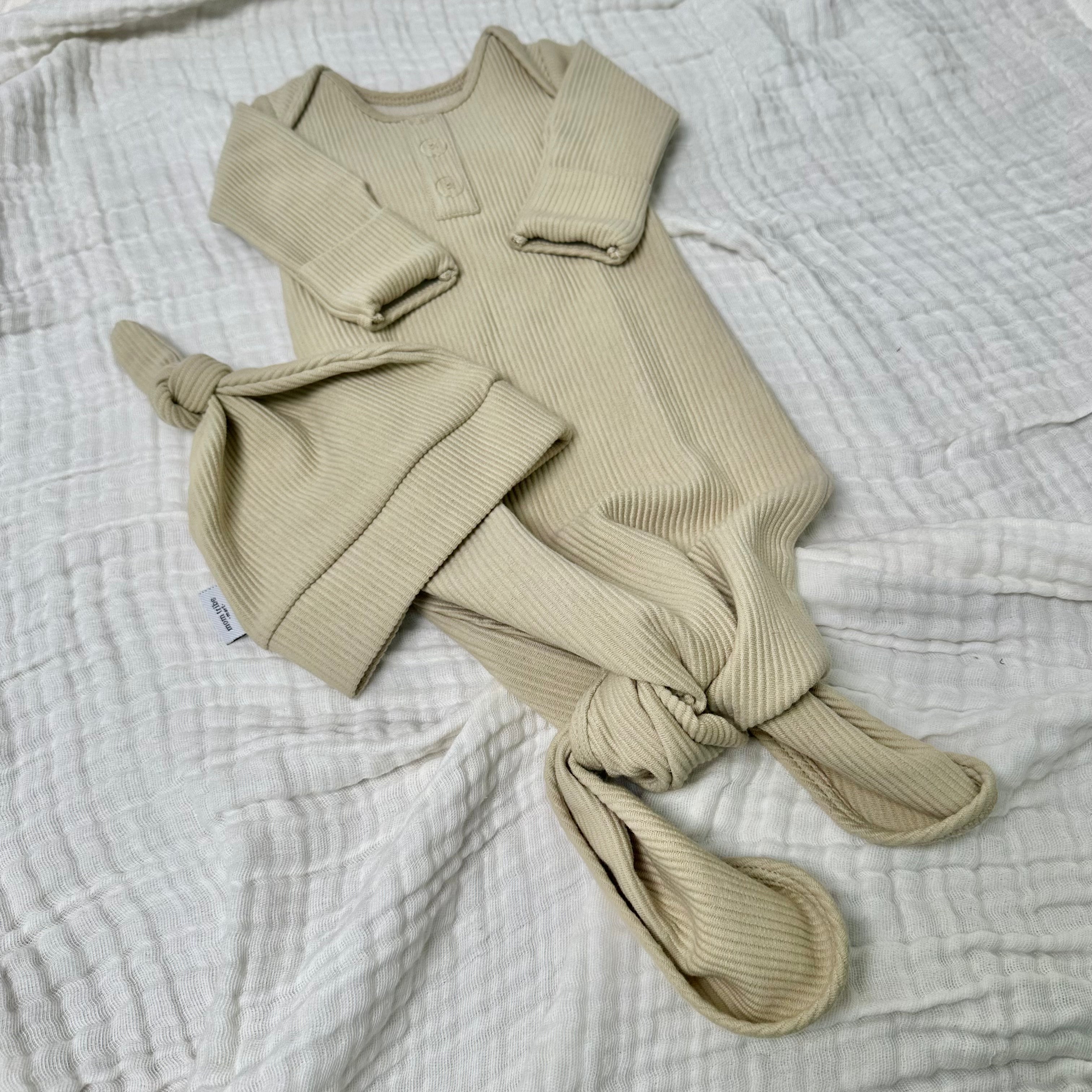 RIBBED JERSEY KNOTTED GOWN MTM