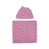 PINK HEART JERSEY SWADDLE