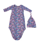 LAVENDER KNOTTED JERSEY GOWN