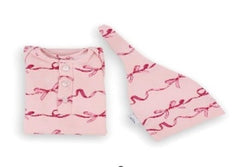 PINK RIBBON KNOTTED JERSEY GOWN MTM