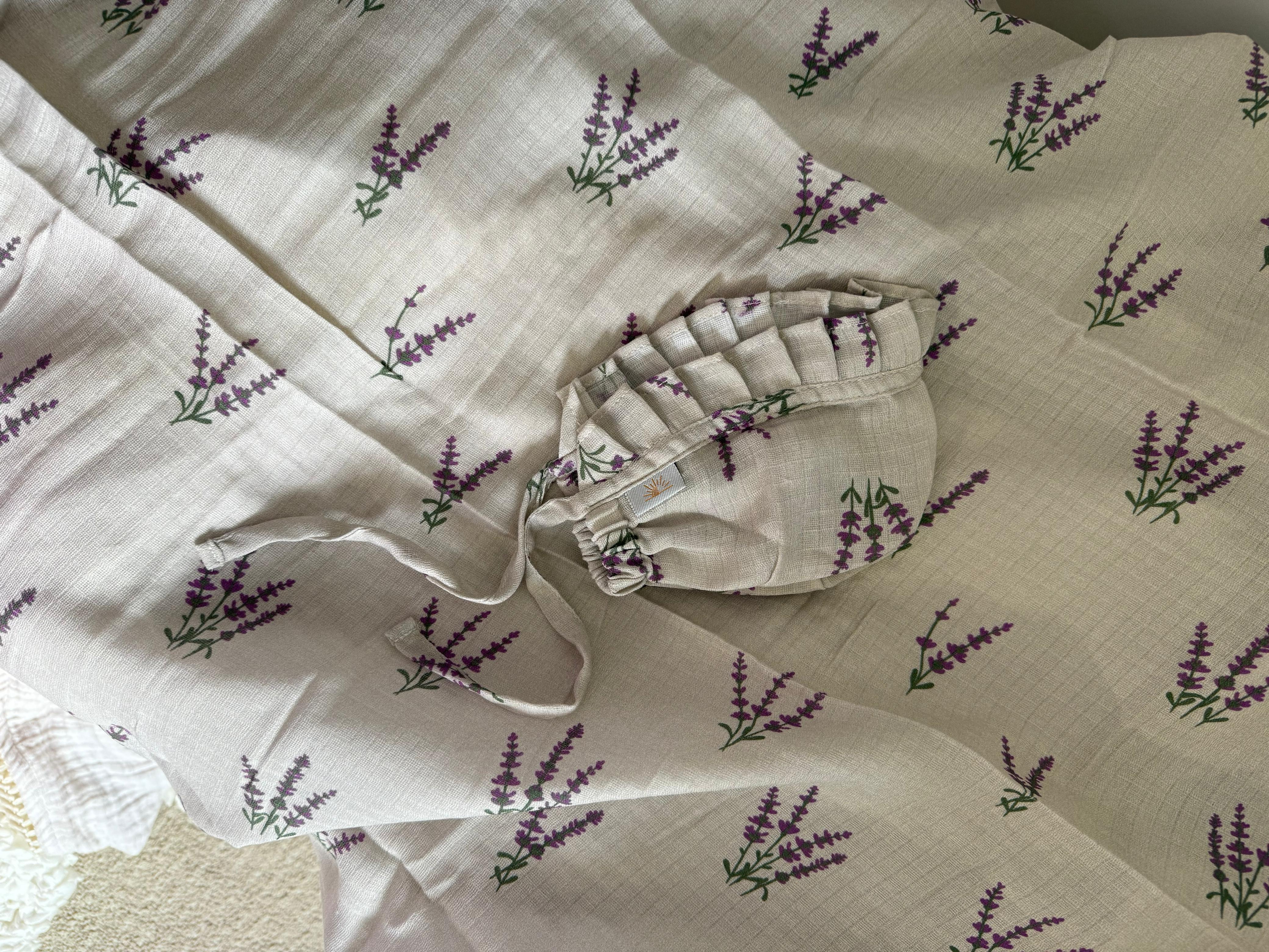 LAVENDER MUSLIN SWADDLE MTM