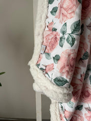SERENITY ROSES FLANNEL BLANKET MTM