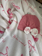 TINY BOW MUSLIN SWADDLE
