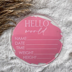 PINK & BLUE ACRYLIC PLAQUES MTM STORE