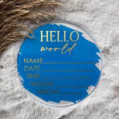 PINK & BLUE ACRYLIC PLAQUES MTM STORE