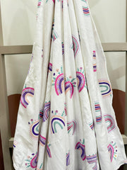 PURPLE RAINBOW JERSEY SWADDLE MTM