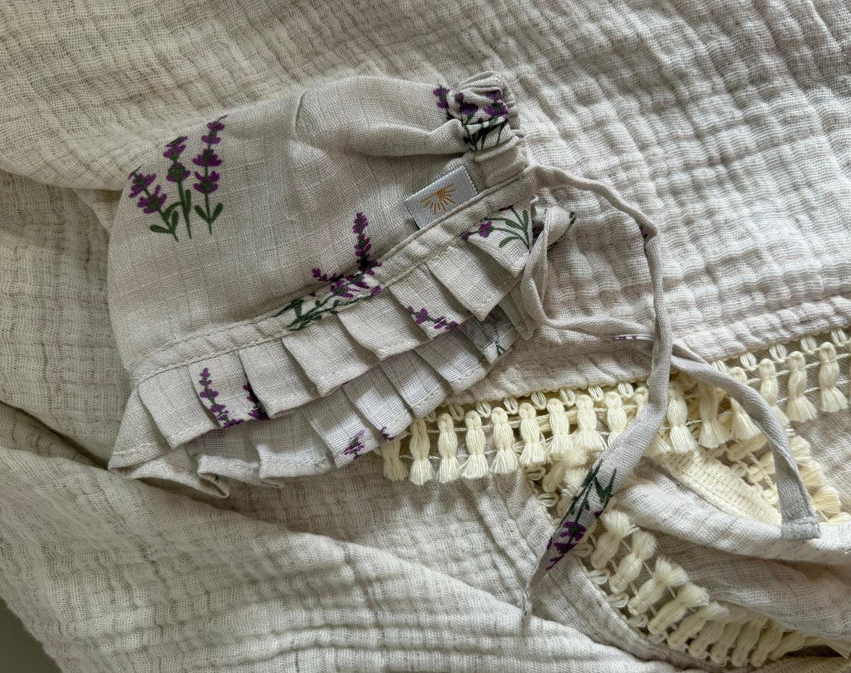 LAVENDER MUSLIN SWADDLE MTM