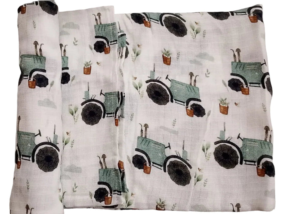 TRACTORS  MUSLIN SWADDLE MTM