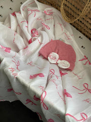 TINY BOW MUSLIN SWADDLE MTM