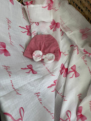 TINY BOW MUSLIN SWADDLE MTM